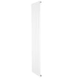 Radiador de columna única blanco, 1800 mm x 420 mm, con diseño vertical y acabado liso, ideal para espacios modernos y elegantes