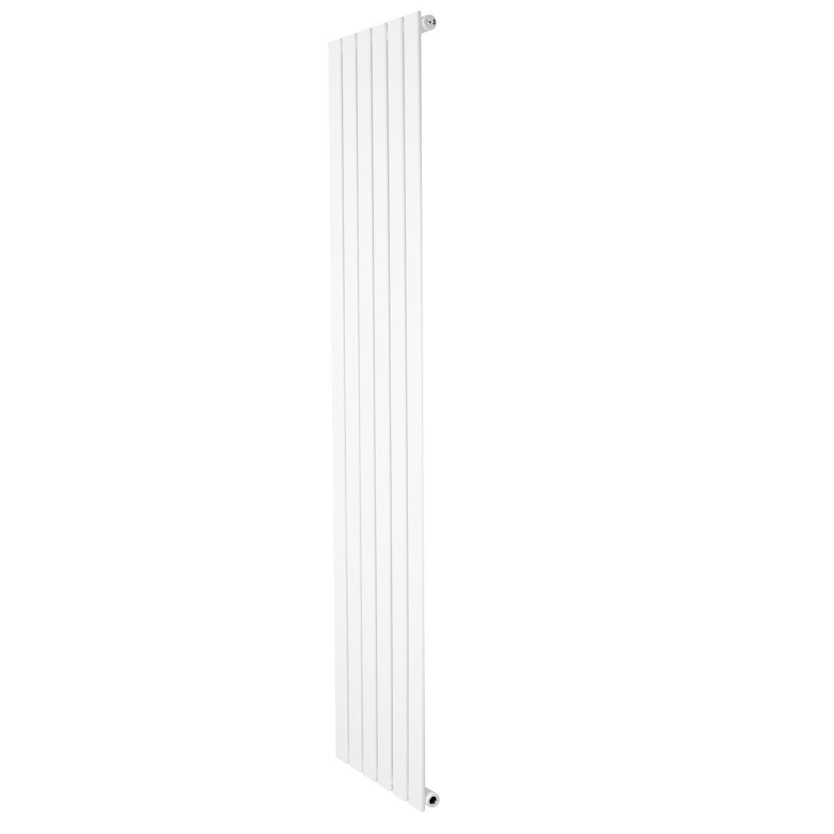 Radiador de columna única blanco, 1800 mm x 420 mm, con diseño vertical y acabado liso, ideal para espacios modernos y elegantes