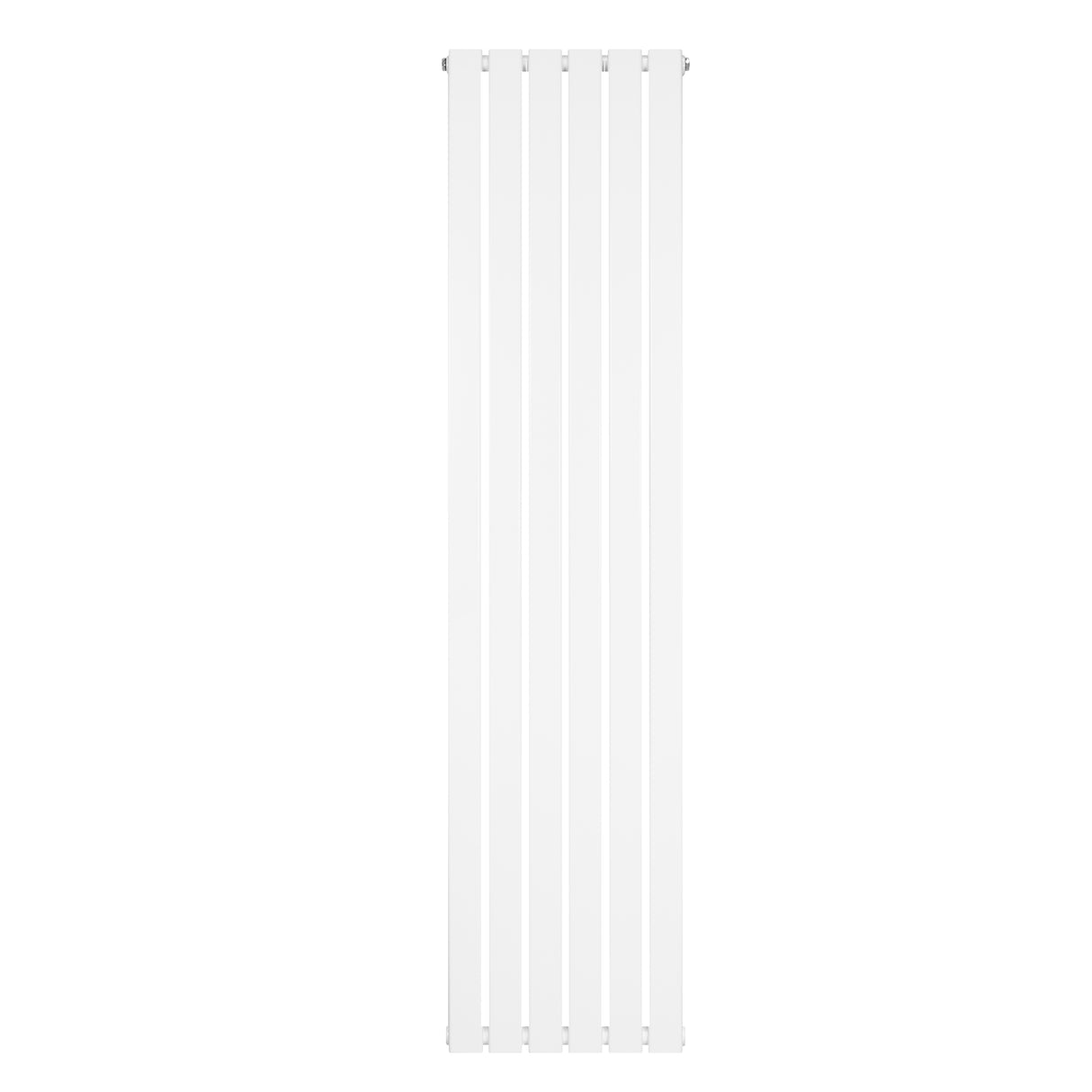 Radiador de columna única blanco de 1800 mm x 420 mm, con un diseño vertical y acabado liso que aporta elegancia y calidez