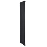 Radiador de columna única negro, 1800 mm x 420 mm, con un diseño elegante y moderno, ideal para espacios contemporáneos
