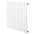 Radiador de columna ovalado blanco de 600 mm x 600 mm, con diseño moderno y acabado liso, ideal para calefacción eficiente