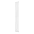 Radiador de columna simple ovalado en color blanco, con un diseño elegante y moderno, mide 1600 mm de alto y 240 mm de ancho