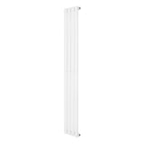 Radiador de columna simple ovalado en color blanco, con un diseño elegante y moderno, mide 1600 mm de alto y 240 mm de ancho