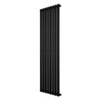 Radiador de columna ovalado negro de 1600 mm x 480 mm, con un diseño elegante y moderno, ideal para cualquier espacio interior