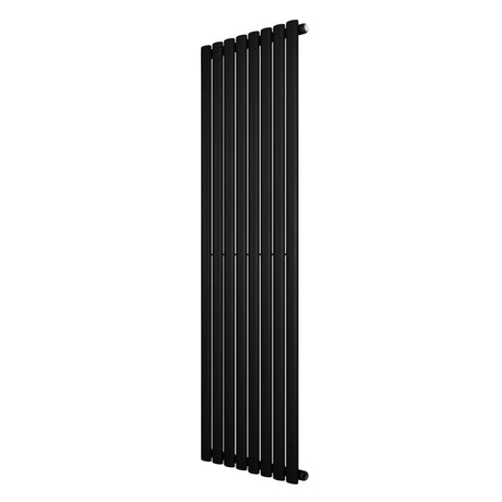 Radiador de columna ovalado negro de 1600 mm x 480 mm, con un diseño elegante y moderno, ideal para cualquier espacio interior