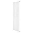 Radiador de columna simple ovalado en color blanco, con un diseño elegante y moderno, mide 1600 mm de alto y 480 mm de ancho