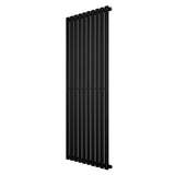 Radiador de columna ovalado negro de 1600 mm x 600 mm, con un diseño moderno y elegante, ideal para espacios contemporáneos