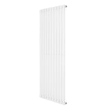 Radiador de columna simple ovalado en color blanco, con un diseño elegante y moderno, mide 1600 mm de alto y 600 mm de ancho