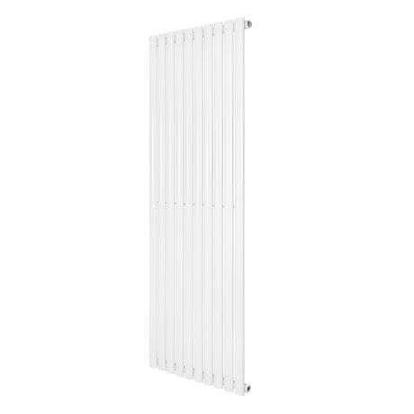 Radiador de columna simple ovalado en color blanco, con un diseño elegante y moderno, mide 1600 mm de alto y 600 mm de ancho