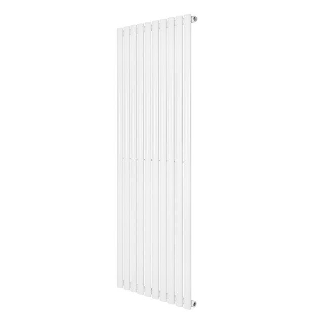 Radiador de columna simple ovalado en color blanco, con un diseño elegante y moderno, mide 1600 mm de alto y 600 mm de ancho