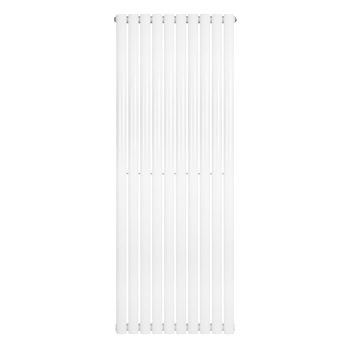Radiador de columna ovalado en color blanco, con un diseño moderno y elegante, mide 1600 mm de alto y 600 mm de ancho