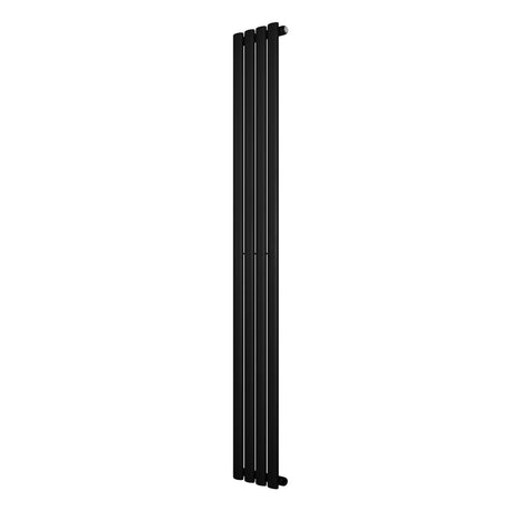 Radiador de columna simple ovalado en color negro, con un diseño elegante y moderno, mide 1800 mm de alto y 240 mm de ancho