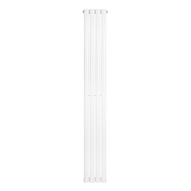 Radiador de columna ovalado en color blanco, con un diseño elegante y moderno, mide 1800 mm de alto y 240 mm de ancho