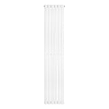 Radiador de columna ovalado blanco de 1800 mm x 360 mm, con un diseño elegante y acabado liso que complementa cualquier espacio