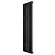 Radiador de columna ovalado negro de 1800 mm x 480 mm, con diseño moderno y acabado liso que complementa cualquier espacio interior