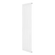 Radiador de columna simple ovalado en color blanco, con diseño moderno y dimensiones de 1800 mm x 480 mm, ideal para espacios elegantes