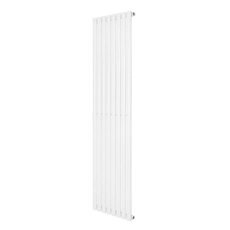 Radiador de columna simple ovalado en color blanco, con diseño moderno y dimensiones de 1800 mm x 480 mm, ideal para espacios elegantes