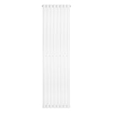 Radiador de columna ovalado blanco, 1800 mm de alto y 480 mm de ancho, con un diseño elegante y acabado liso que complementa cualquier espacio