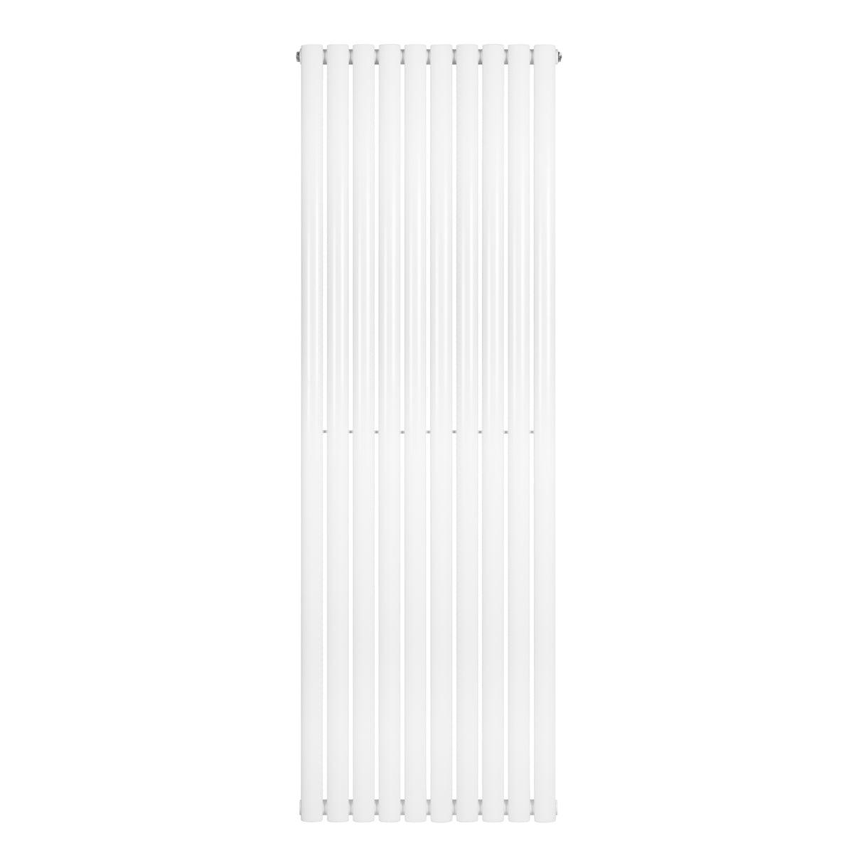 Radiador de columna ovalado en color blanco, con un diseño vertical y elegante, ideal para espacios modernos y funcionales
