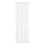Radiador de columna ovalado en color blanco, con un diseño vertical y elegante, ideal para espacios modernos y funcionales