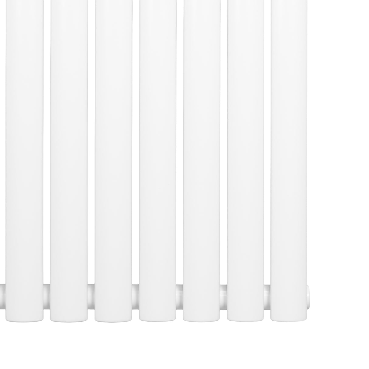 Radiador de columna ovalado blanco de 1800 mm x 600 mm, con acabado liso y moderno, ideal para calefacción eficiente en espacios interiores