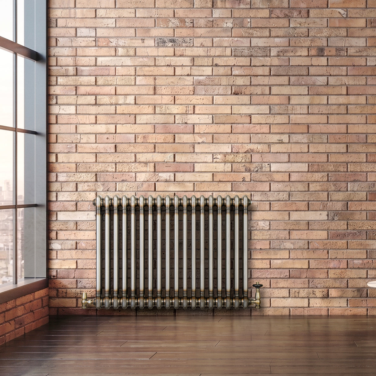 Radiador Tradicional de 2 Columnas - 600 x 830mm - Metal Crudo