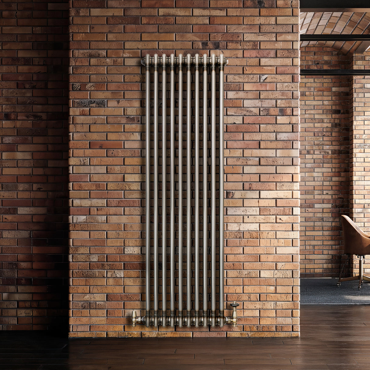 Radiador Tradicional de 2 Columnas - 1500 x 470mm - Metal Crudo