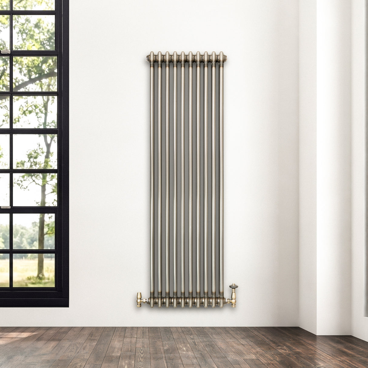Radiador Tradicional de 2 Columnas - 1500 x 470mm - Metal Crudo