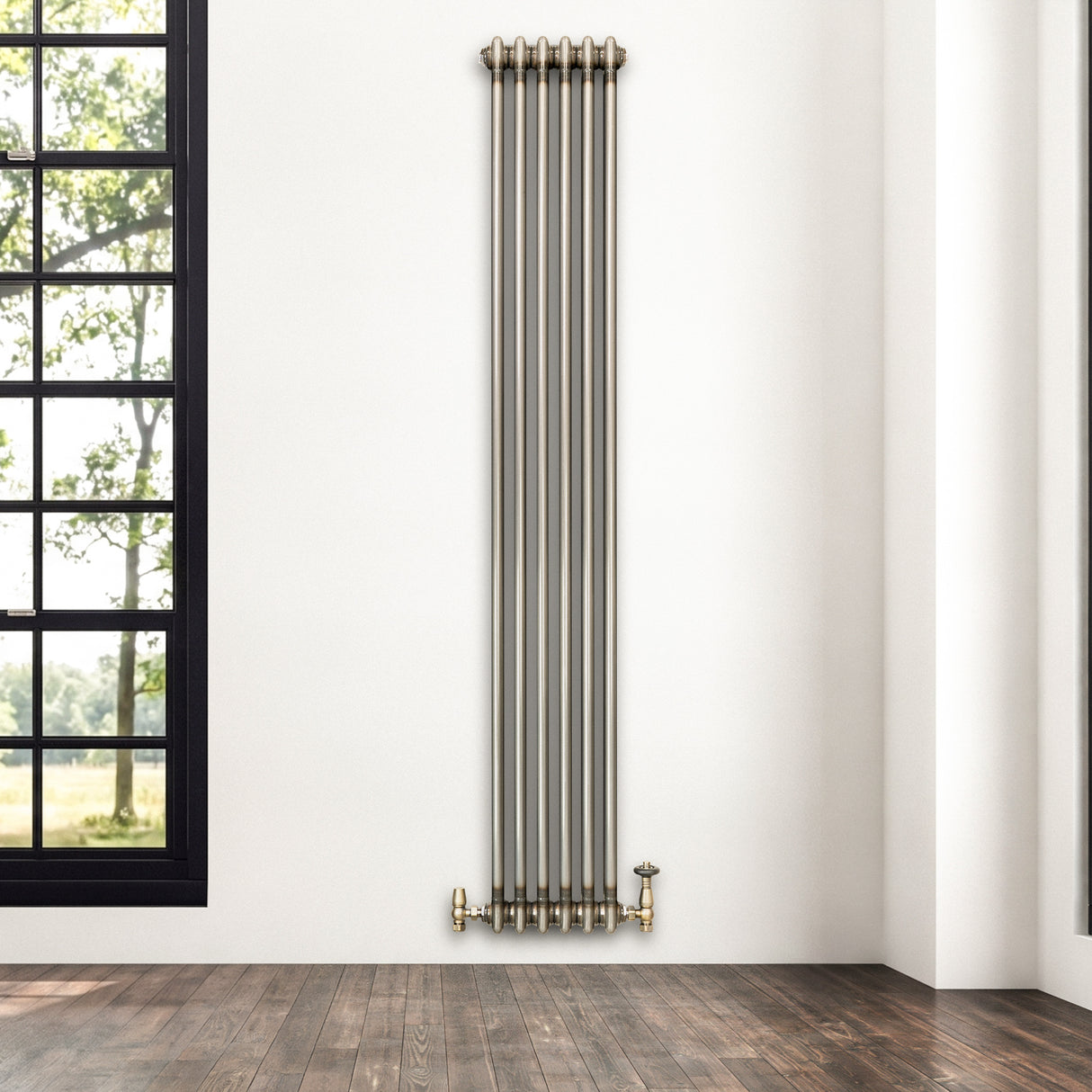 Radiador Tradicional de 2 Columnas - 1800 x 290mm - Metal Crudo