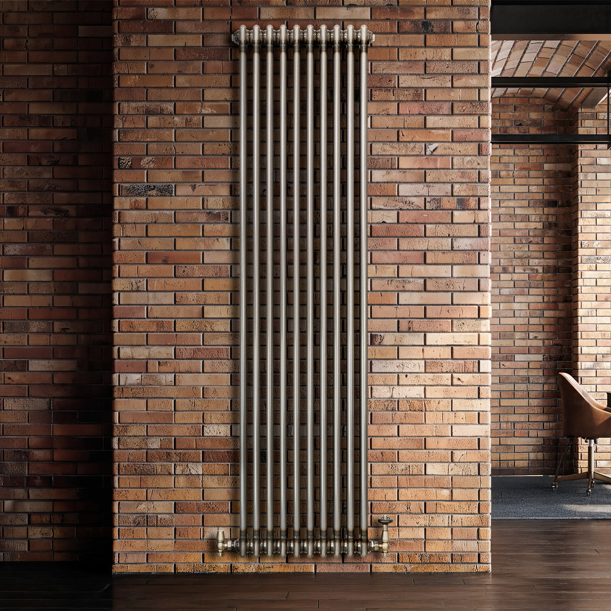 Radiador Tradicional de 2 Columnas - 1800 x 470mm - Metal Crudo