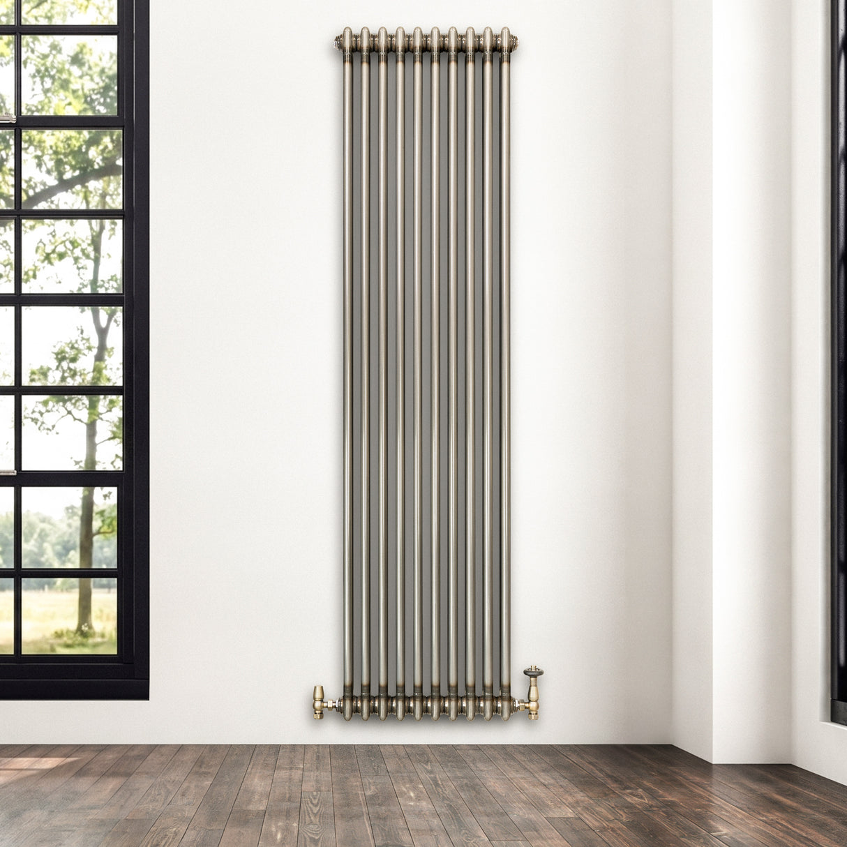 Radiador Tradicional de 2 Columnas - 1800 x 470mm - Metal Crudo