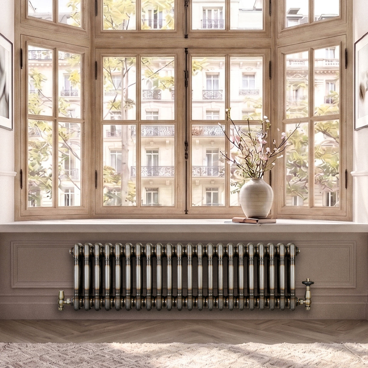 Radiador Tradicional de 3 Columnas - 300 x 830mm - Metal Crudo