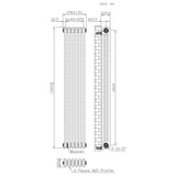 Radiador Tradicional de 3 Columnas - 1500 x 290mm - Metal Crudo