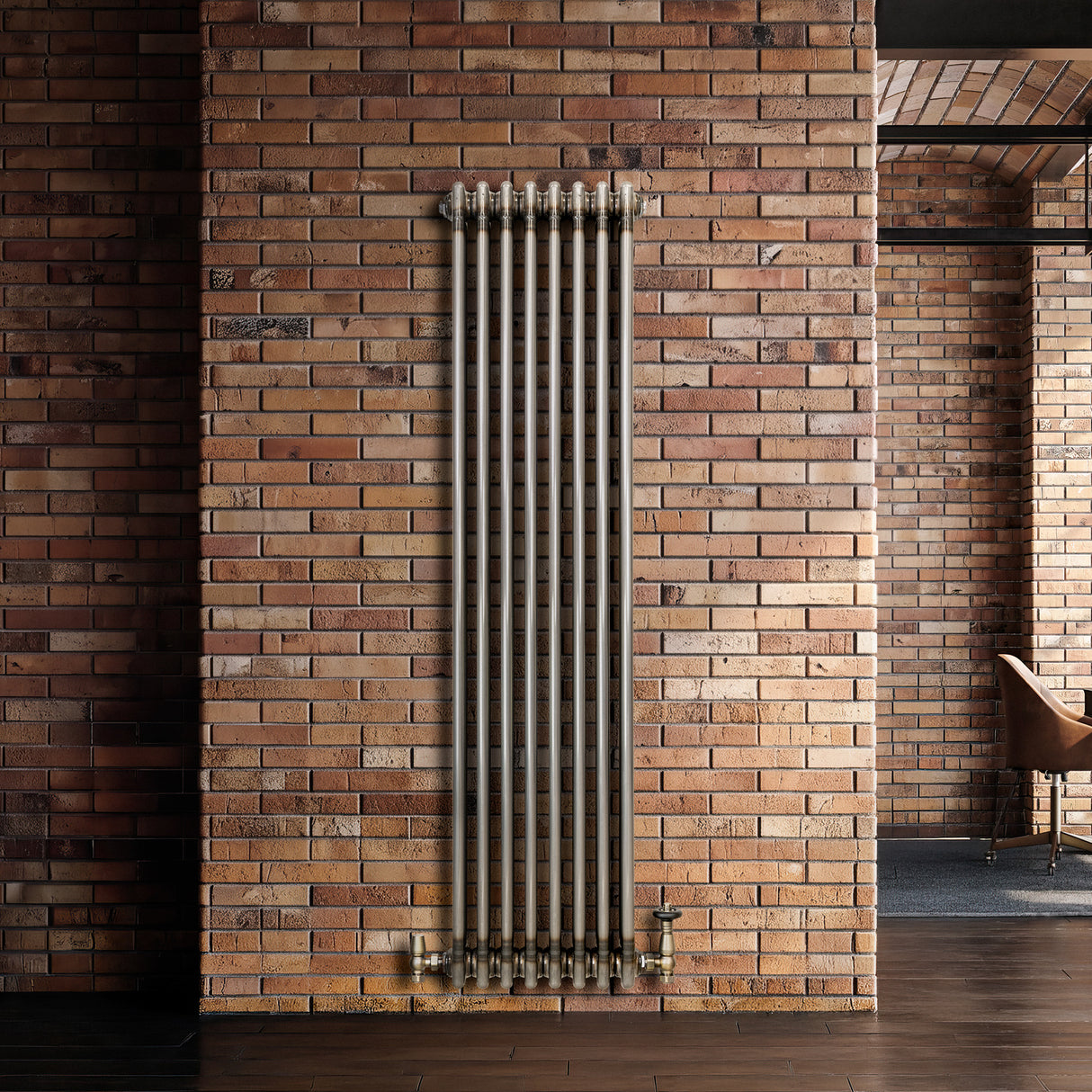 Radiador Tradicional de 3 Columnas - 1500 x 380mm - Metal Crudo