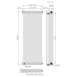 Radiador Tradicional de 3 Columnas - 1500 x 560mm - Metal Crudo