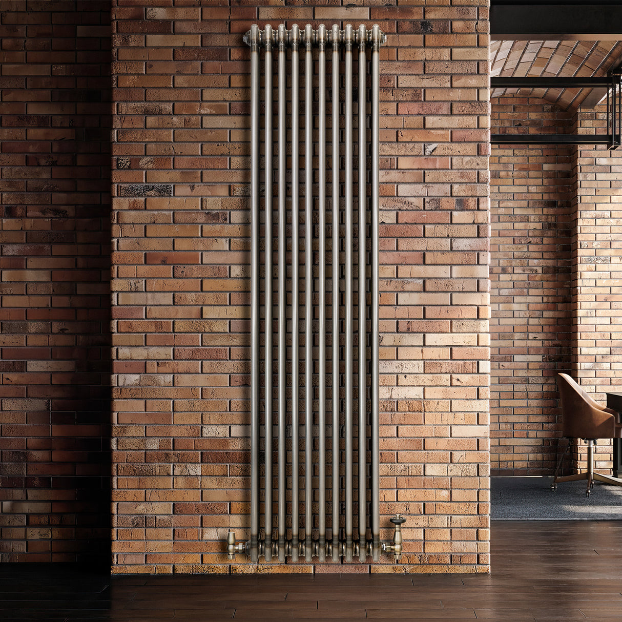 Radiador Tradicional de 3 Columnas - 1800 x 470mm - Metal Crudo