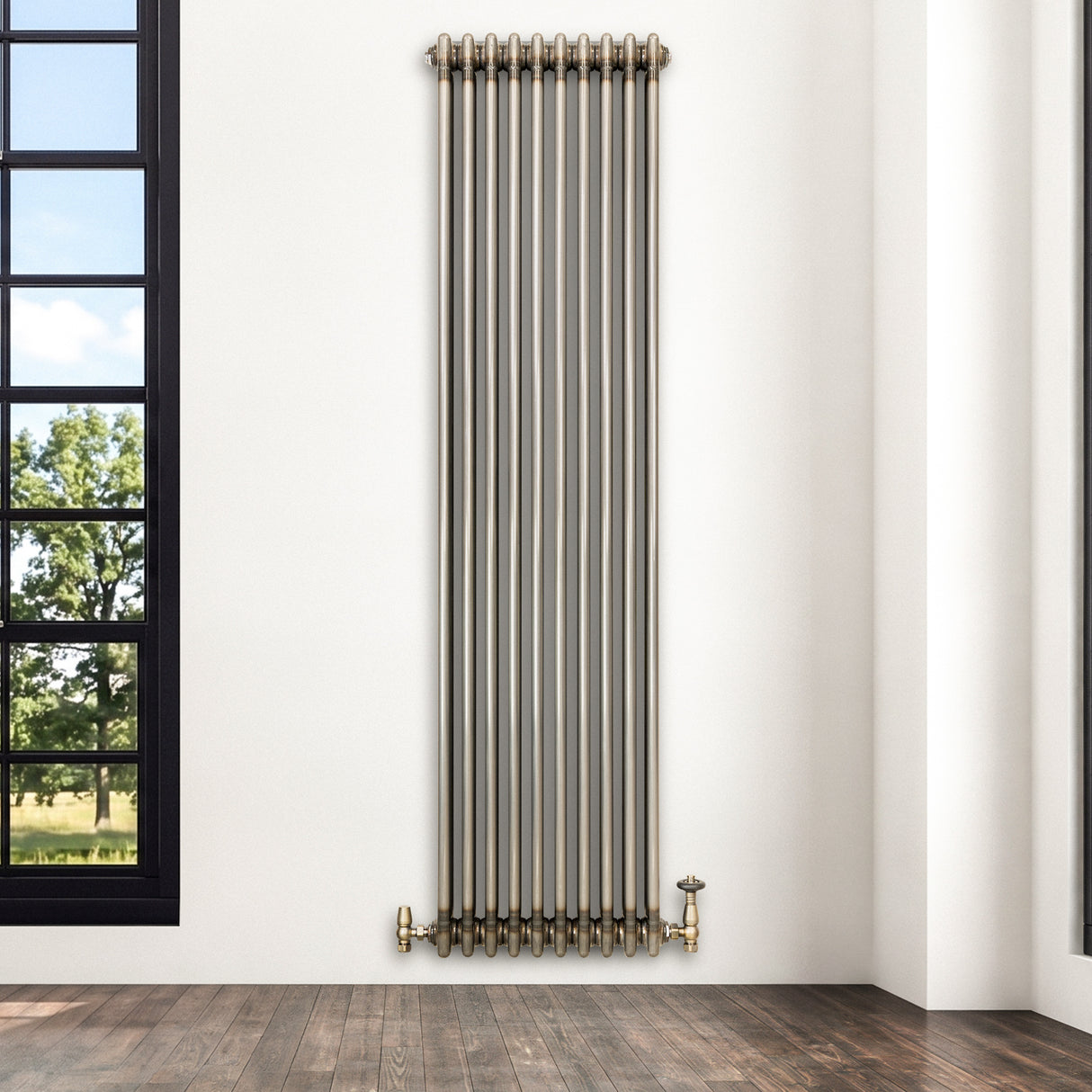 Radiador Tradicional de 3 Columnas - 1800 x 470mm - Metal Crudo