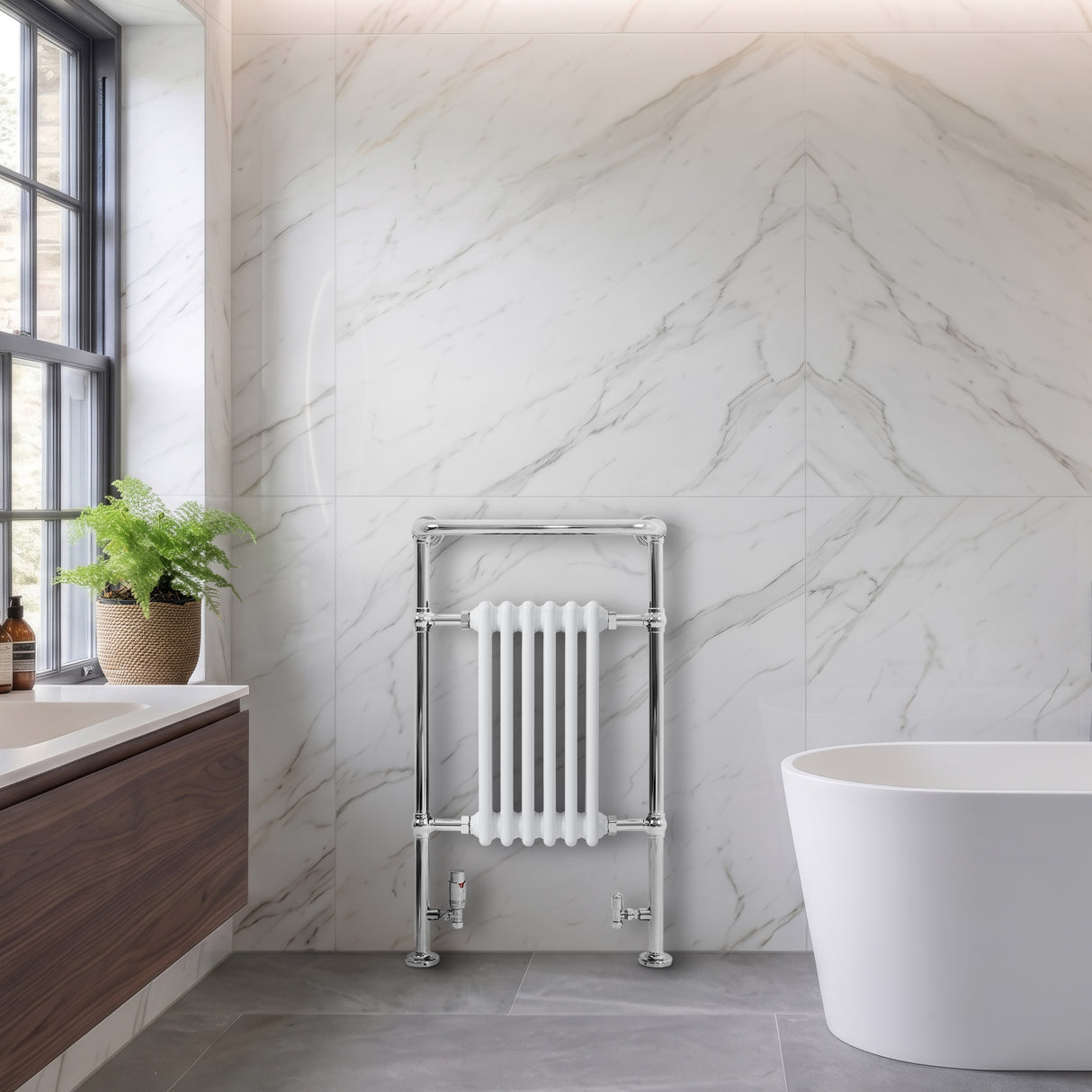 Radiador Toallero Tradicional – 950mm x 570mm – Blanco