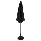 Parasol LED Inclinable 2,7 m con Base – Negro