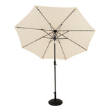 Parasol LED Inclinable 2,7 m con Base – Crema