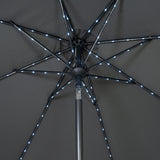 Parasol LED Inclinable 2,7 m con Base – Gris