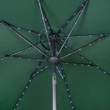 Parasol LED Inclinable 2,7 m con Base – Verde