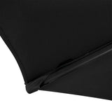 Parasol Excéntrico de 3 m con Base Cuadrada – Negro