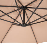Parasol Excéntrico de 3 m con Base Cuadrada – Beige