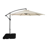 Parasol Excéntrico de 3 m con Base Cuadrada – Crema