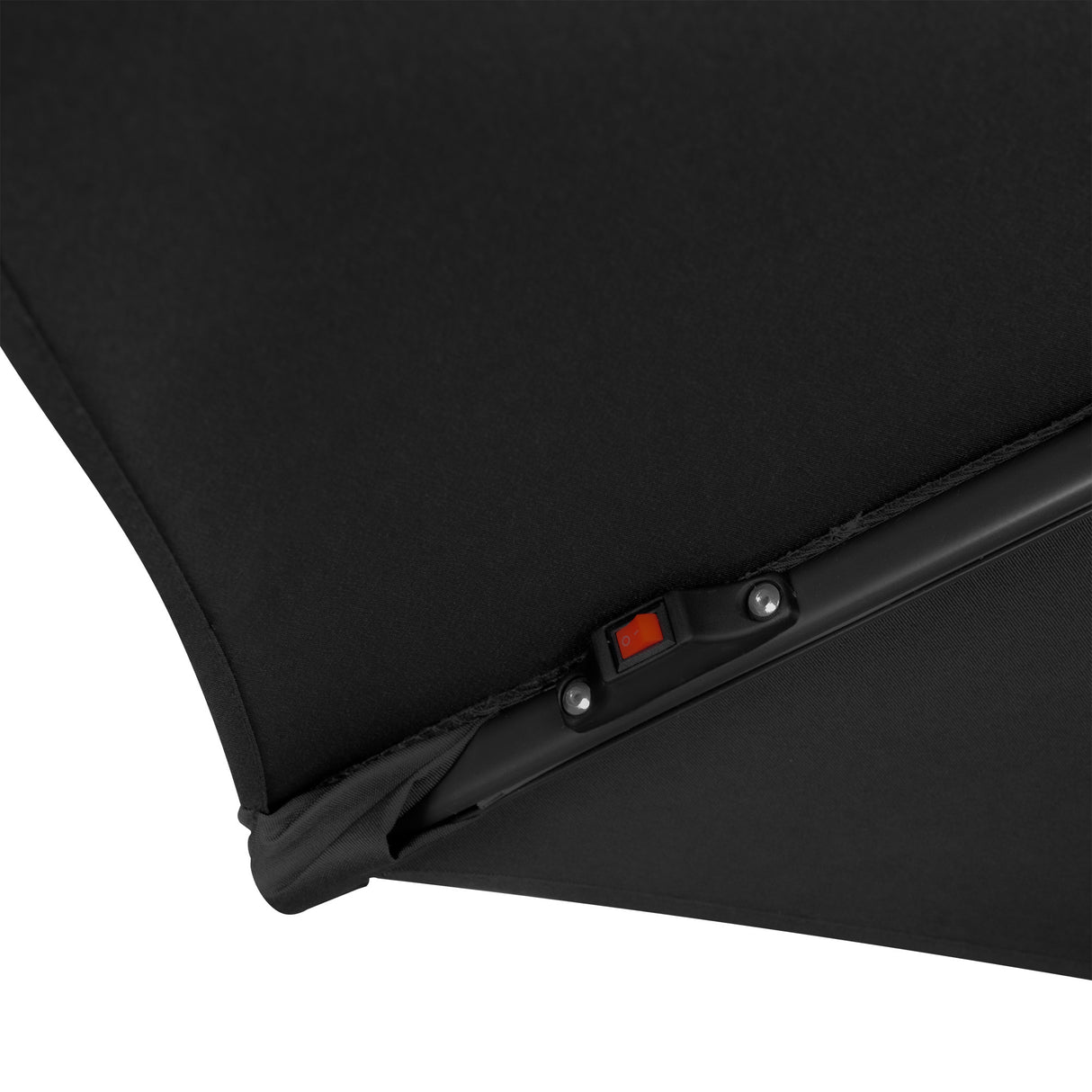 Parasol Excéntrico LED 3 m con Base Cuadrada – Negro