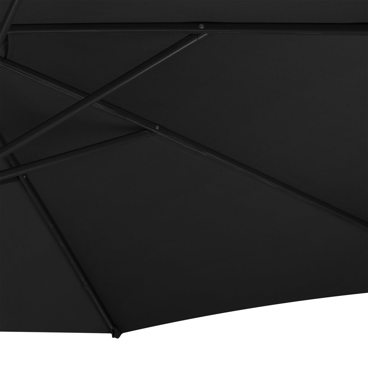 Parasol Excéntrico de 3 m con Base de Medio Abanico – Negro