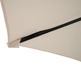 Parasol Excéntrico de 3 m con Base de Medio Abanico – Crema