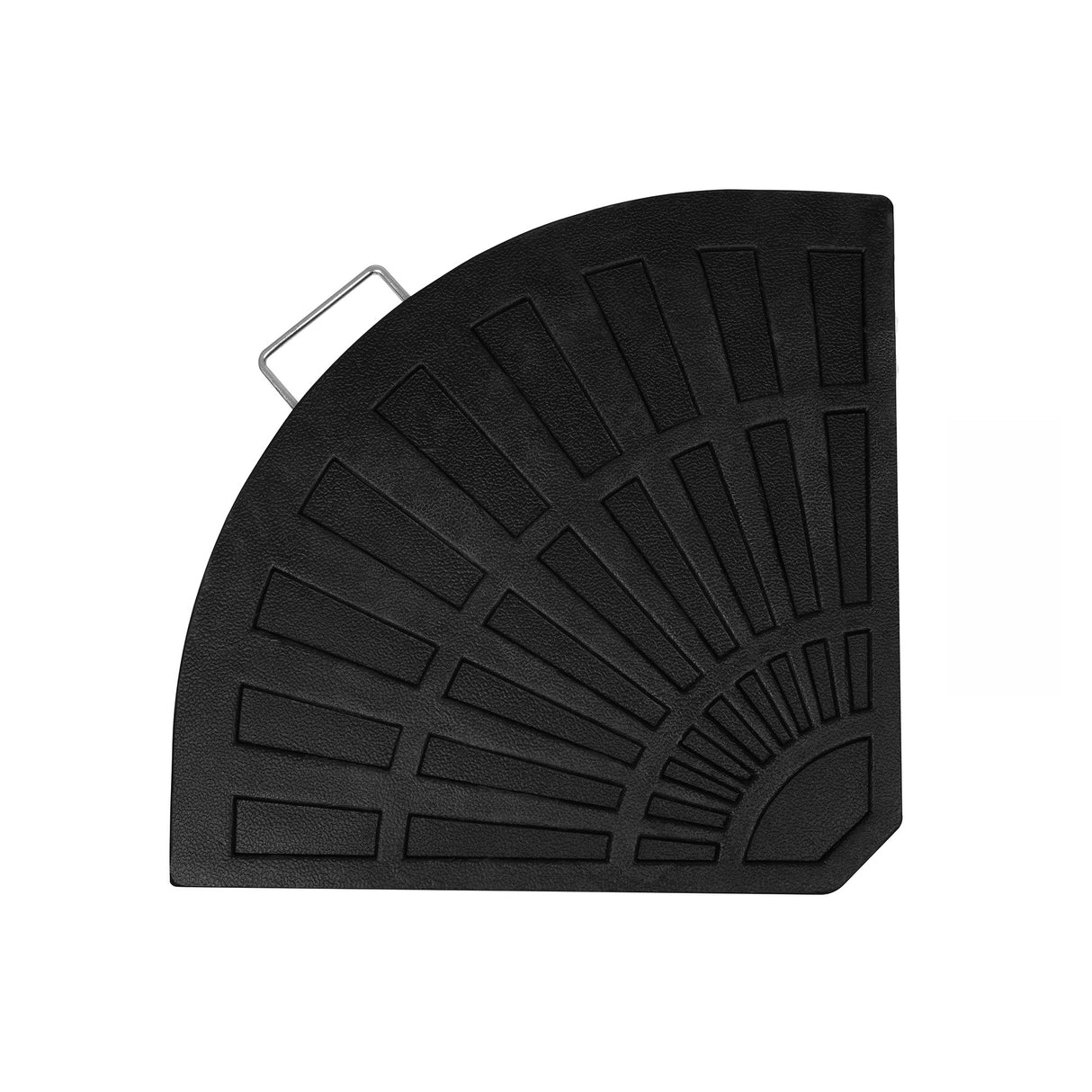 Parasol Excéntrico de 3 m con Base de Medio Abanico – Gris