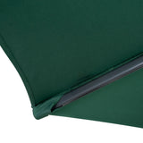 Parasol Excéntrico de 3 m con Base de Medio Abanico – Verde